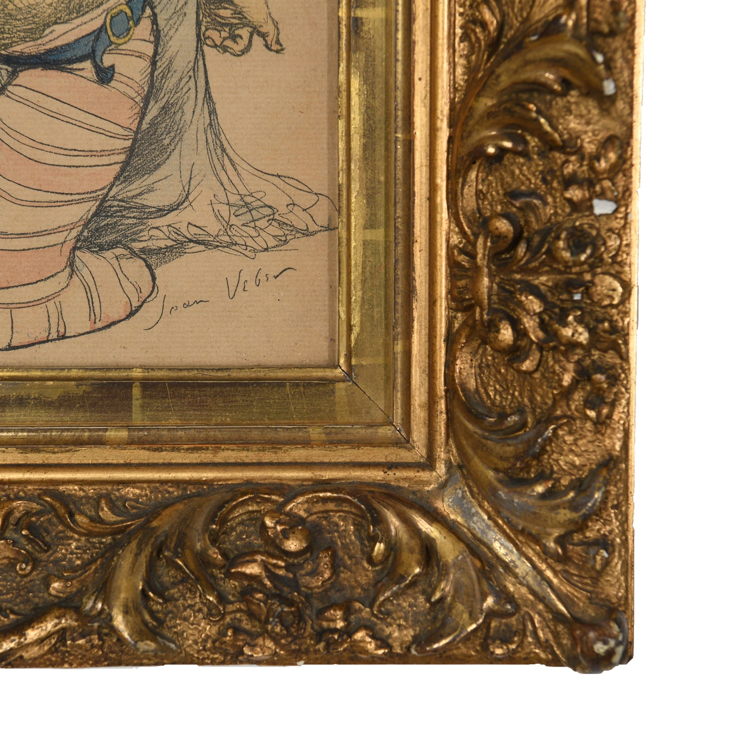 Lithographie Jean Veber | L'Impudique Albion